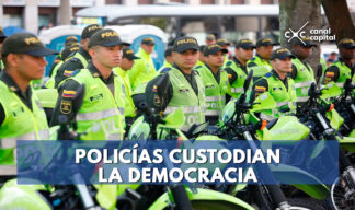Policías elecciones Presidenciales Colombia 2018