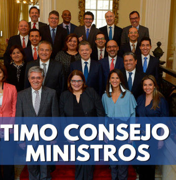 Despedida del presidente Santos en la última reunión del Consejo de Ministros