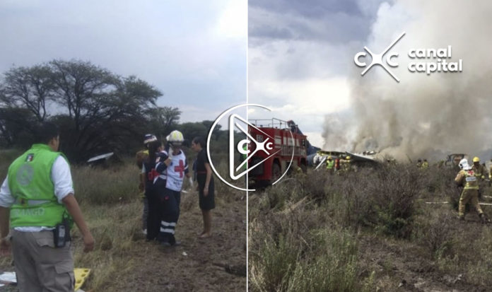 Video del momento en que se desploma el avión en Durango, México