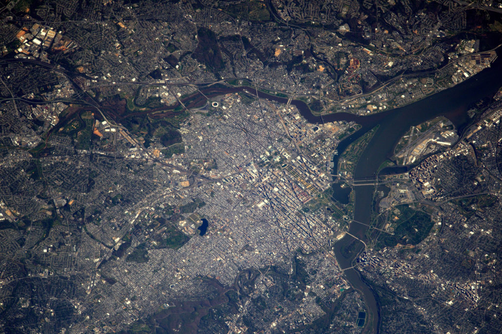 Ciudad de Nueva York vista desde la Estación Espacial Internacional en agosto de 2014.
