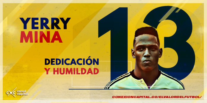 Yerry Mina, el único colombiano nominado al equipo ideal del año FIFA-FIFPro
