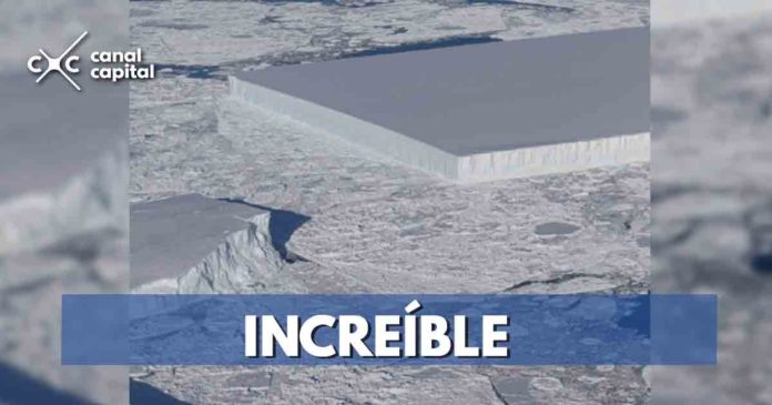 Nasa encuentra iceberg rectangular