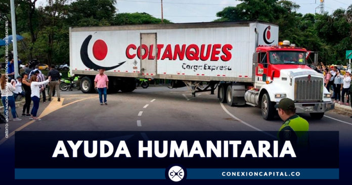 Camiones con ayuda humanitaria para Venezuela llegan a la frontera con Colombia