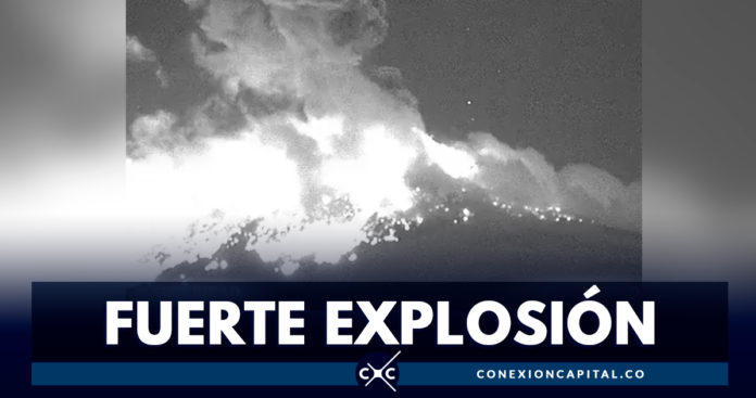 En video: así fue la explosión del volcán Popocatépetl en México