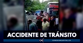 EN VIDEO: bus que transportaba hinchas de Junior se accidentó en carretera